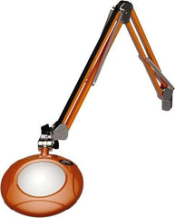 O.C. White - 43 Inch, Spring Suspension, Clamp on, LED, Brilliant Orange, Magnifying Task Light - 8 Watt, 7.5 and 15 Volt, 2x Magnification, 5 Inch Long - Makers Industrial Supply