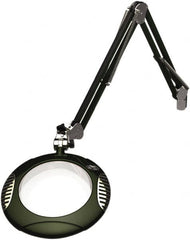 O.C. White - 43 Inch, Spring Suspension, Clamp on, LED, Racing Green, Magnifying Task Light - 8 Watt, 7.5 and 15 Volt, 2x Magnification, 5-1/4 Inch Wide, 7-1/2 Inch Long - Makers Industrial Supply