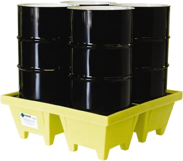 Enpac - Spill Pallets, Platforms, Sumps & Basins Type: Spill Deck or Pallet Number of Drums: 4 - Makers Industrial Supply