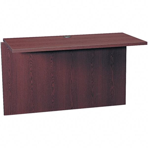 Hon - Woodgrain Laminate Return/Bridge Shell Desk - 47" Wide x 24" Deep x 29-1/2" High, Mahogany - Makers Industrial Supply