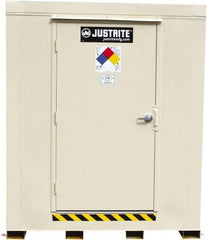 Justrite - 6 Drum, 105 Gal Sump Capacity, Locker - 7.91' Long x 5-1/2' Wide x 8.08' High, Galvanized Steel - Makers Industrial Supply