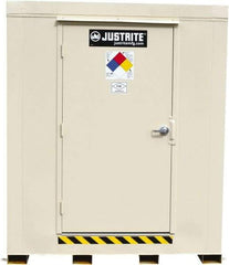 Justrite - 2 Drum, 88 Gal Sump Capacity, Locker - 6' Long x 3-1/2' Wide x 6.25' High, Galvanized Steel - Makers Industrial Supply