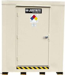 Justrite - 9 Drum, 155 Gal Sump Capacity, Locker - 7.91' Long x 7-1/2' Wide x 8.08' High, Galvanized Steel - Makers Industrial Supply