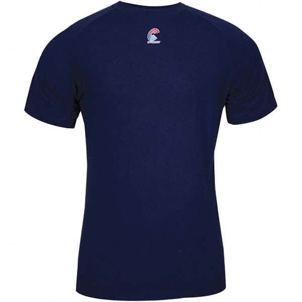 National Safety Apparel - Size 2XL Navy Blue Flame Resistant/Retardant Short Sleeve Base Layer Shirt - Makers Industrial Supply