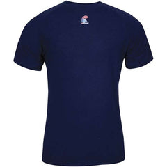 National Safety Apparel - Size 3XL Navy Blue Flame Resistant/Retardant Short Sleeve Base Layer Shirt - Exact Industrial Supply