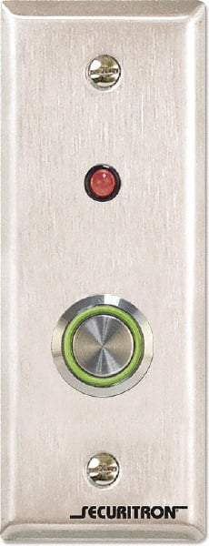 Securitron - Electromagnet Lock Accessory - Momentary Push Button - Request to Exit - Makers Industrial Supply