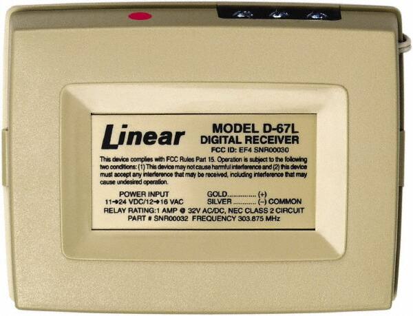 Linear - Electromagnet Lock Accessory - 1 Channel Wireless Receiver - Makers Industrial Supply