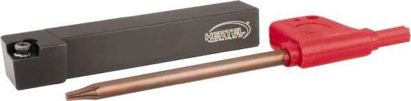 Hertel - SCLP, Right Hand Cut, 3/8" Shank Height x 3/8" Shank Width, Positive Rake Indexable Turning Toolholder - 2-1/2" OAL, CP..21.51 Insert Compatibility, Series Screw-Type - Makers Industrial Supply