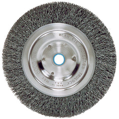 ‎Vortec Pro 6″ Narrow Face Crimped Wire Wheel, .014″ Steel Fill, 5/8″-1/2″ Arbor Hole, Retail Pack - Makers Industrial Supply