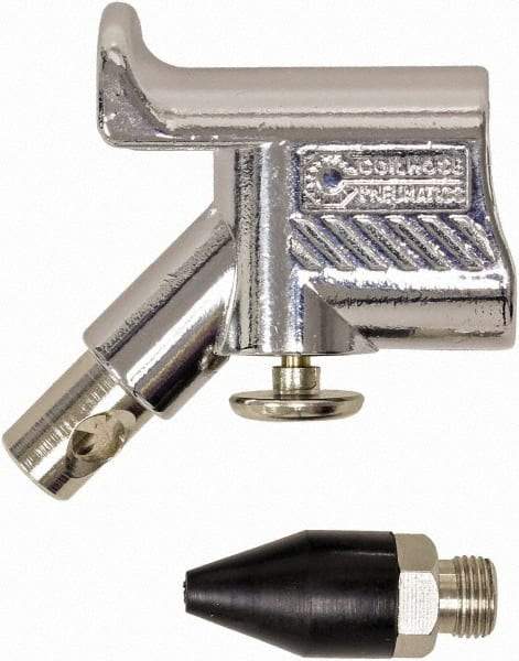 Coilhose Pneumatics - Pocket Blow Gun Kit - 1/4 NPT Inlet, 150 Max psi, Chrome Plated Zinc Hose - Makers Industrial Supply