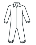 Micropourus Coverall w/ Zipper Front, Collar, Elastic Wrists & Ankles X-Large - Makers Industrial Supply