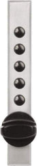 Kaba Access - 5/8 to 7/8" Door Thickness, Satin Chrome Pushbutton Knob Lockset - 2-3/4" Back Set, 1 Code, Zamak3, Nonkey Override Cylinder - Makers Industrial Supply