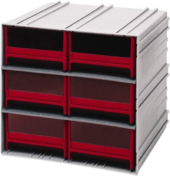 Quantum Storage - 8 Drawer, 8 Compartment, Small Parts Drawer Cabinet System - 11-3/8" Deep x 11-3/4" Wide x 11" High - Makers Industrial Supply