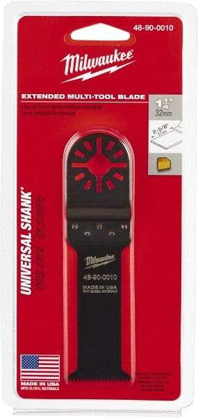 Milwaukee Tool - Rotary Multi-Material Blade - 1-1/4" Cutting Diam, Black Oxide Finish, Use with Milwaukee Multi-Tool - Makers Industrial Supply