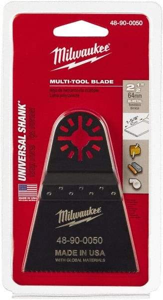 Milwaukee Tool - Rotary Multi-Material Blade - 2-1/2" Cutting Diam, Black Oxide Finish, Use with Milwaukee Multi-Tool - Makers Industrial Supply