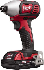 Milwaukee Tool - 18 Volt, 1/4" Drive, 125 Ft/Lb Torque, Cordless Impact Driver - Pistol Grip Handle, 2750 RPM, 2 Lithium-Ion Batteries Included - Makers Industrial Supply