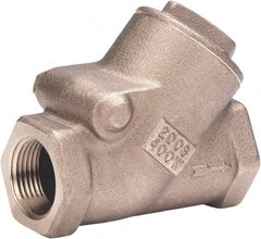 Milwaukee Valve - 1-1/4" Bronze Check Valve - Check Valve, Threaded (NPT), 400 WOG - Makers Industrial Supply