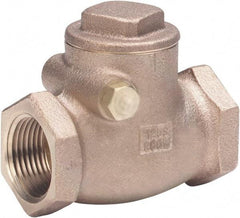 Milwaukee Valve - 1" Bronze Check Valve - Check Valve, Threaded (NPT), 200 WOG - Makers Industrial Supply