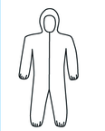 Micropourus Coverall w/ Zipper Front, Hood, Elastic Wrists & Ankles 3XL - Makers Industrial Supply