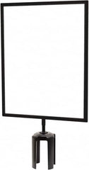 Tensator - 14-1/2" High x 14-1/2" Long x 11-1/2" Wide Barrier Sign Frame - Powder Coated Steel, Satin Black Finish, Satin Black, Use with Tensabarrier - Makers Industrial Supply