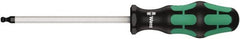 Wera - 10mm Hex Ball End Driver - 6" Bade Length, Ergonomic Cushion Grip Handle, 262mm OAL - Makers Industrial Supply