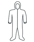 White SMMMS Coverall w/ Zipper Front, Hood, Boots & Elastic Wrists Large - Makers Industrial Supply