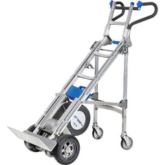 Wesco Industrial Products - 725 Lb Capacity 70" OAH Stair Climbing Battery Powered Hand Truck - Ergonomic Dual Grip Handle, Aluminum, Microcellular Wheels - Makers Industrial Supply