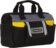 Stanley - Black & Yellow Polyester Tool Bag - 12" Wide x 5" Deep x 10" High - Makers Industrial Supply