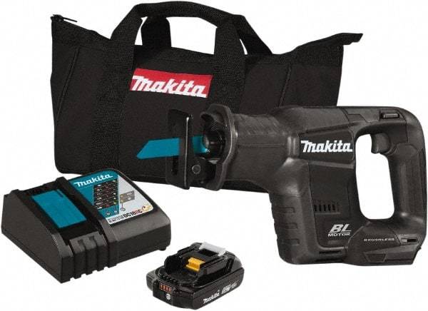 Makita - 18V, 3,000 SPM, Cordless Reciprocating Saw - 13/16" Stroke Length, Lithium-Ion Batteries Included - Makers Industrial Supply