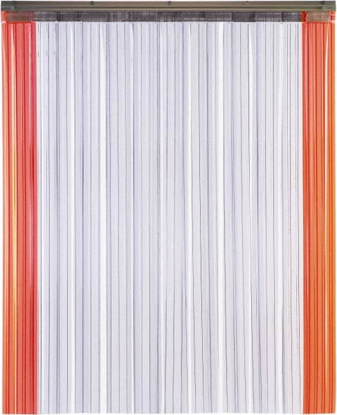 TMI, LLC - 3' Door Width x 7' Door Height PVC Ribbed with Reinforced Bonded Bead (Style) Armor Bond Strip Door Kit - 8" Strip Width x 0.072" Strip Thickness, Clear, 50% Overlap - Makers Industrial Supply