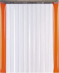 TMI, LLC - 4' Door Width x 7' Door Height PVC Smooth with Reinforced Bonded Bead (Style) Armor Bond Strip Door Kit - 8" Strip Width x 0.08" Strip Thickness, Clear, 50% Overlap - Makers Industrial Supply