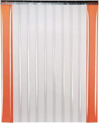 TMI, LLC - 12' Door Width x 12' Door Height PVC Smooth Strip Door Kit - 12" Strip Width x 1/8" Strip Thickness, Clear, 67% Overlap - Makers Industrial Supply