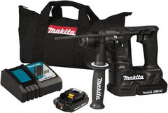 Makita - 18 Volt 11/16" SDS Plus Chuck Cordless Rotary Hammer - 0 to 4,800 BPM, 0 to 680 RPM, Reversible - Makers Industrial Supply