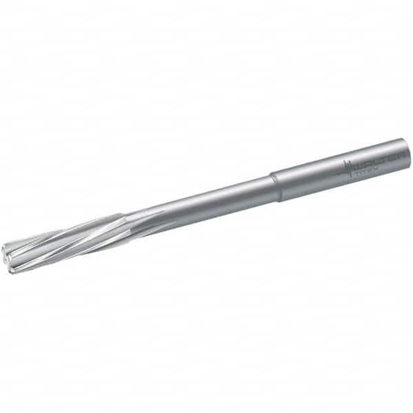 Chucking Reamer: 0.5512″ Dia, 6.2992″ OAL, 1.8504″ Flute Length, Straight Shank, Solid Carbide 8 Flute, RH