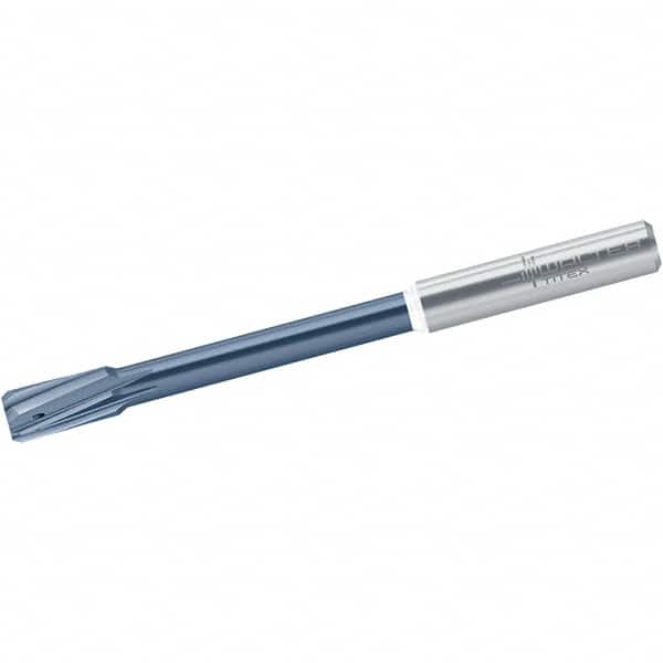 Chucking Reamer: 0.2165″ Dia, 2.9528″ OAL, 0.4724″ Flute Length, Straight Shank, Solid Carbide 4 Flute, RH