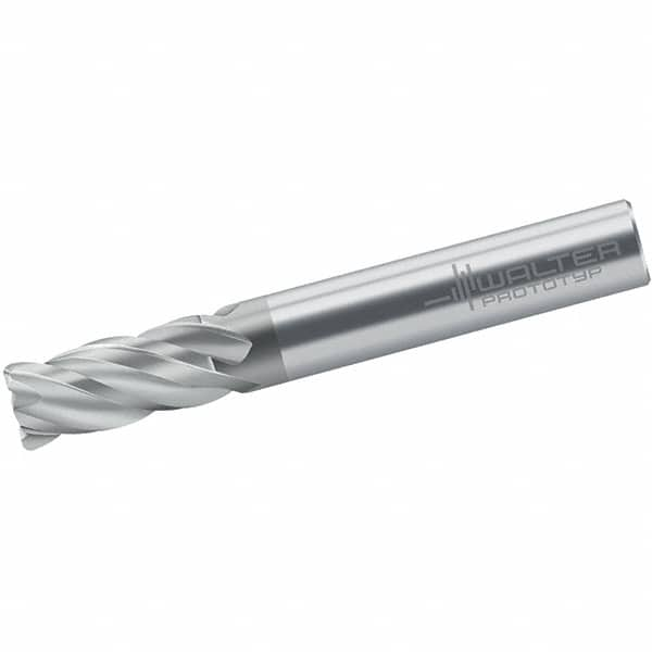 Walter-Prototyp - 8mm, 4 Flute, Single End, Solid Carbide, 0.5mm Corner Radius End Mill - 63mm OAL, Right Hand Flute, 19mm LOC, Right Hand Cut - Makers Industrial Supply