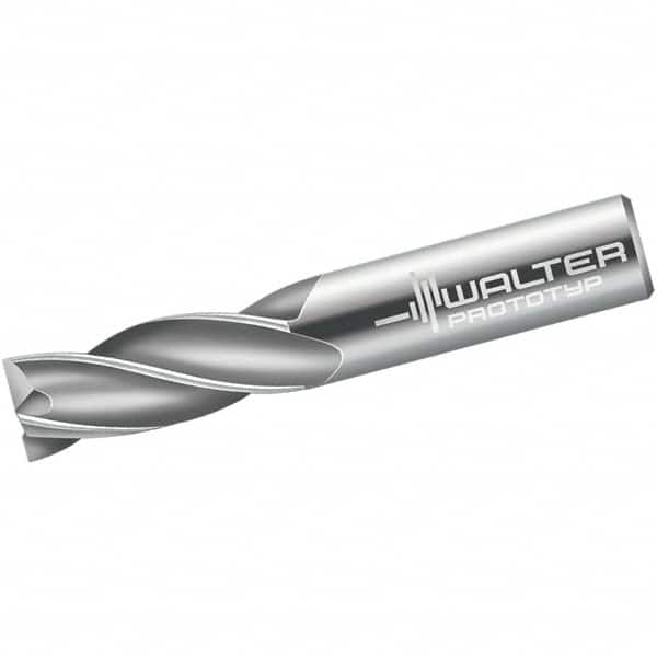 Walter-Prototyp - 5mm, 13mm LOC, 6mm Shank Diam, 57mm OAL, 4 Flute, Solid Carbide Square End Mill - Single End, Uncoated, Spiral Flute, 30° Helix, Centercutting, Right Hand Cut, Right Hand Flute - Makers Industrial Supply