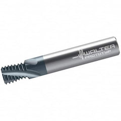 Walter-Prototyp - 0.315" Cutting Diam, 3 Flute, Solid Carbide Helical Flute Thread Mill - Internal Thread, 14.82mm LOC, 58mm OAL, 8mm Shank Diam - Exact Industrial Supply