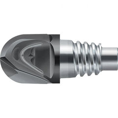 Walter-Prototyp - H1E Carbide Ball Nose Milling Tip Insert - TiAlN Finish, 2 Flutes, 10mm Cutting Diam, 8mm Depth of Cut, 11.8mm Extension, 0.1969" Cnr Rad - Makers Industrial Supply