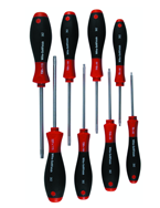 8 Piece - T6; T8; T10; T15; T20; T25; T27; T30 - Torx SoftFinish® Handle Screwdriver Set - Makers Industrial Supply