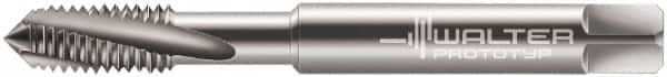 Walter-Prototyp - M8x1.25 Metric 3 Flute 6H Modified Bottoming Spiral Flute Tap - Solid Carbide, Bright Finish, 90mm OAL, Right Hand Flute, Right Hand Thread, Series 80410 - Makers Industrial Supply