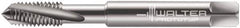 Walter-Prototyp - M4x0.70 Metric 3 Flute 6H Modified Bottoming Spiral Flute Tap - Solid Carbide, Bright Finish, 63mm OAL, Right Hand Flute, Right Hand Thread, Series 80410 - Makers Industrial Supply