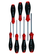 7 Piece - T7s; T8s; T9s; T10s; T15s; T20s; T25s Security - Torx SoftFinish® Cushion Grip Screwdriver Set - Makers Industrial Supply