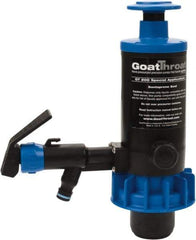 GoatThroat Pumps - 3/8" Outlet, 4 GPM, Polypropylene Hand Operated Transfer Pump - 56" OAL, For up to 55 Gal Drums, For Antifreeze, Caustics, Light Weight Liquids, Wetting Agents & Soaps - Makers Industrial Supply