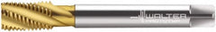 Walter-Prototyp - M14x1.50 Metric Fine 5 Flute 6HX Bottoming Spiral Flute Tap - Cobalt, TiN Finish, 100mm OAL, Right Hand Flute, Right Hand Thread, Series 2156315 - Makers Industrial Supply