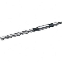 Walter-Titex - 16.75mm, 2MT 130° Point Cobalt Taper Shank Drill Bit - Bright Finish, 125mm Flute Length, 223mm OAL, Spiral Flute, Series A4244 - Makers Industrial Supply