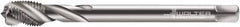 Walter-Prototyp - M5x0.50 Metric Fine 3 Flute 6H Modified Bottoming Spiral Flute Tap - Cobalt, Bright Finish, 70mm OAL, Right Hand Flute, Right Hand Thread, Series 7156770 - Exact Industrial Supply