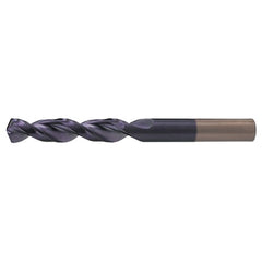 #10 RHS / RHC HSS-CO 8% (M42) 135 Degree Split Point Q-Cobalt Wide Land Parabolic Drill - TiAlN