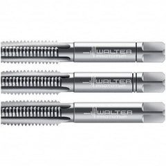 Walter-Prototyp - M12x1.75 Metric, 4 Flute, Modified Bottoming, Plug & Taper, Bright Finish, High Speed Steel Tap Set - Right Hand Cut, 75mm OAL, 63/64" Thread Length, 6H Class of Fit, Series 30060 - Makers Industrial Supply