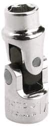 Proto - 1/4", 1/4" Drive, Standard Hand Socket - 6 Points, 1-25/64" OAL, Alloy Steel, Chrome Finish - Makers Industrial Supply